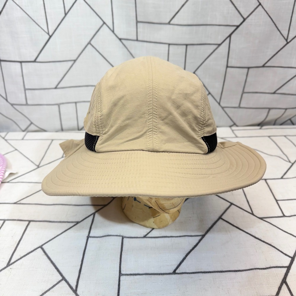 Adams Sunblock Collection Hat One Size Tan UPF 50+ Neck Flap Fishing Hiking